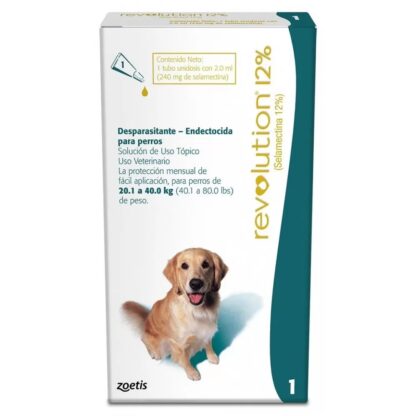 revolution para perros de 20 a 40 kg antiparasitario zoetis