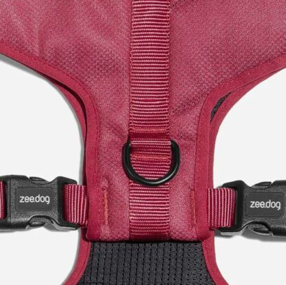 zeedog adjustable air mesh harness bordeau main