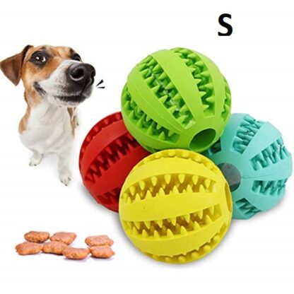 wowgadget pelota para perros con puas para un cepillo de dientes natural robusta pelota de 7 cm de goma natural sin toxinas juguete para perros pequ 64337 3 2