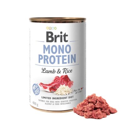 brit care lata mono protein 400 gr cordero arroz 12497