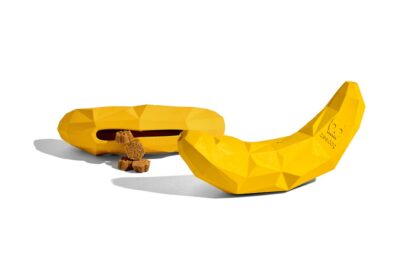 X dog toy rubber dispenser banana zeedog pet info image3283