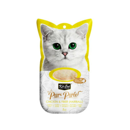 kit cat purr puree chicken fiber hairball
